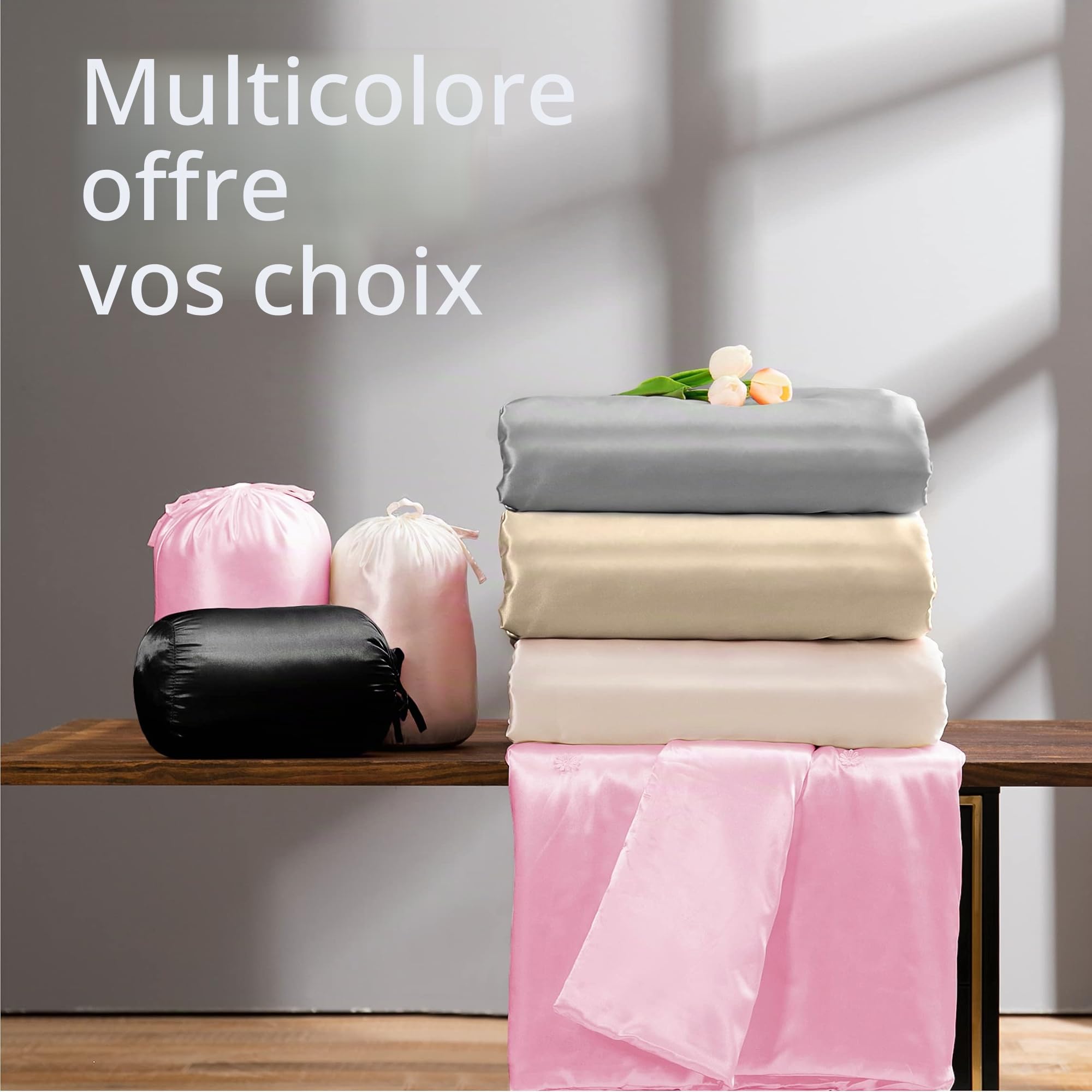 Vonty Couverture en satin, rafraîchissante, soyeuse et infroissable en tricot torsadé pour canapé, lit, extérieur - 152,4 x 203,2 cm - Noir