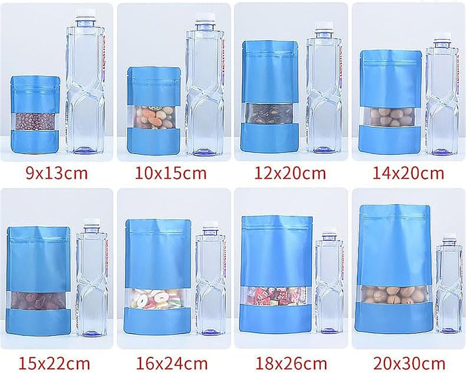 100枚入り ポリ袋ストッカー 厚い 遮光袋 小さいジップロック アルミホイル袋 ジッパー 保存 袋 ジップ付きコーヒー豆保存袋 小