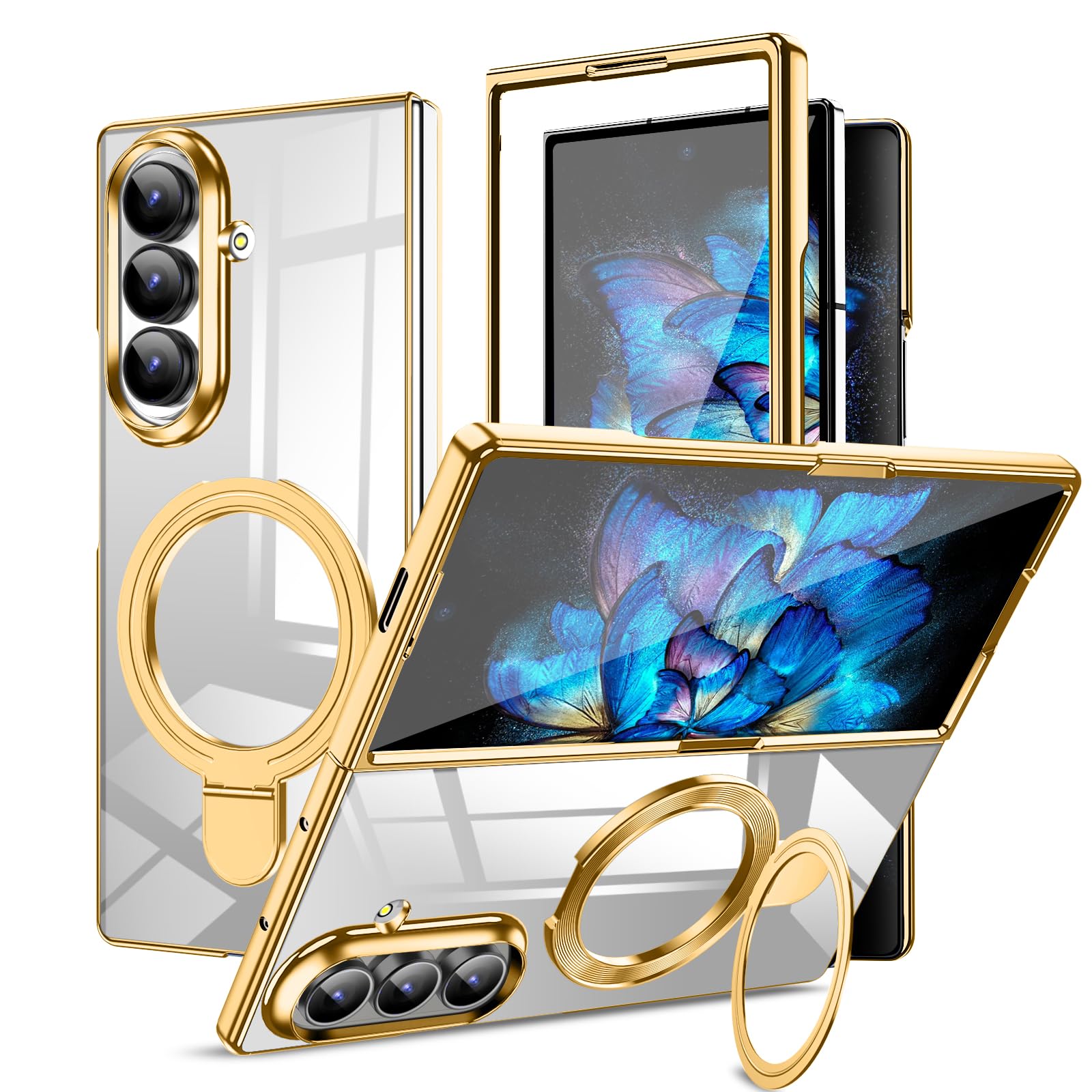 Custodia trasparente per Galaxy Z Fold 8 Ultra con supporto ad