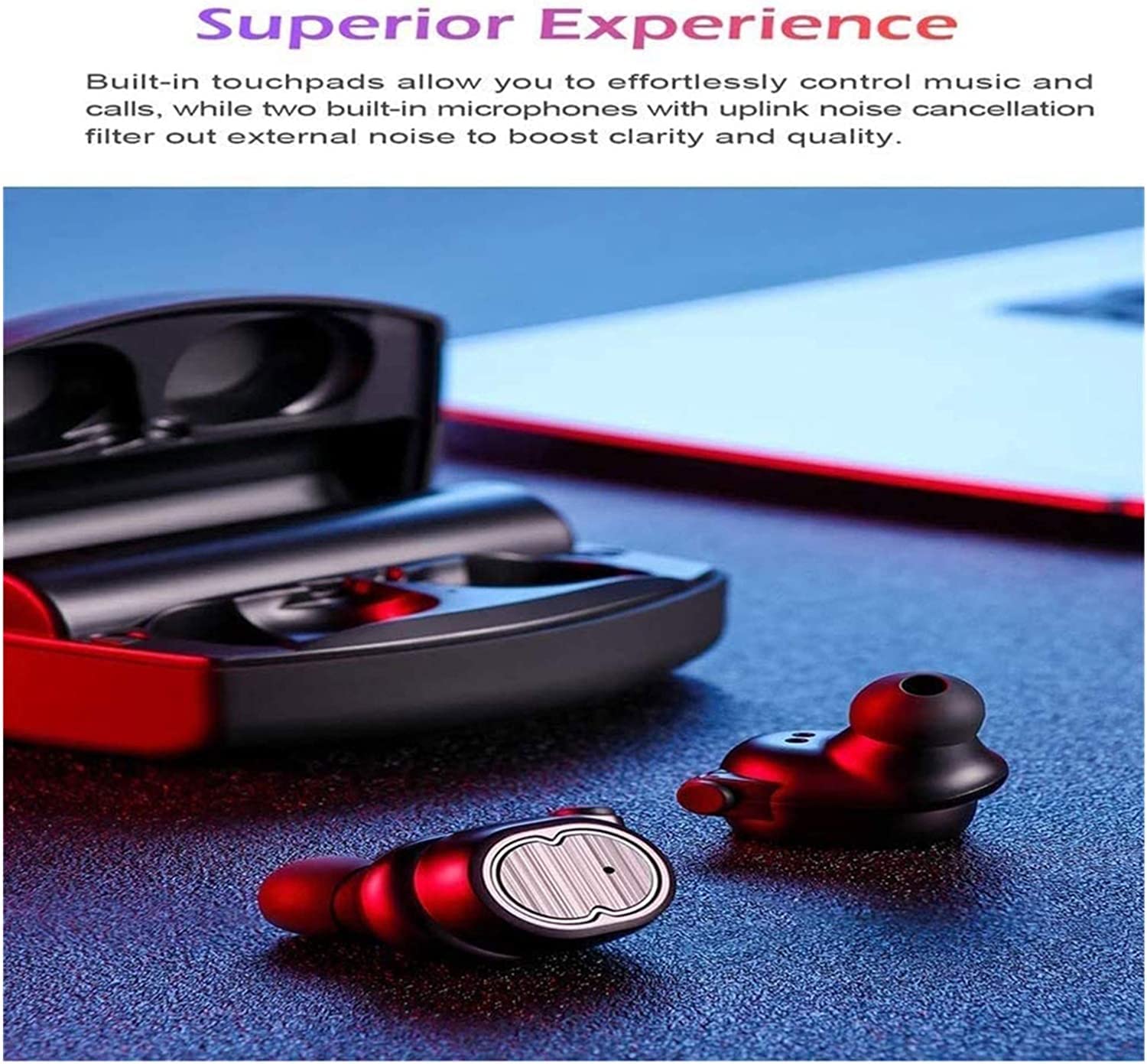 ARTSZY Cuffie Sportive Bluetooth V5.0 Aurberi Wireless Auricolari Deep Bass HET 5 Ore Playtime Impermeabile con Microfono Incorporato for la Corsa/Allenamento/Palestra
