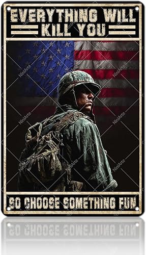 Miniatura 11 de Póster de soldado con texto en inglés «What is a Veteran» (What is a Veteran) Vintage Tin Signs Veteran, póster de soldado, cartel retro divertido