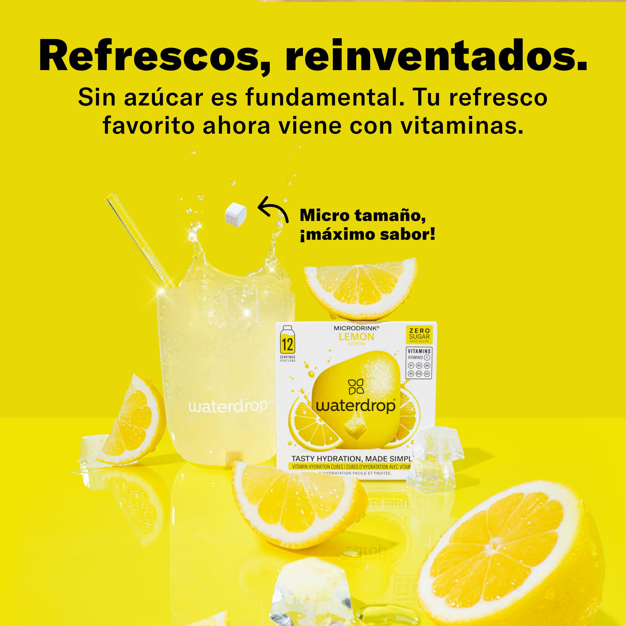waterdrop® Microdrink Mix, 36 Pastillas Saborizantes Para Agua, Bebidas Mix Sabores COLA, LIMÓN, CEREZA.Sin Azúcar, baja en calorías y con vitaminas, Bebida Instantánea, Polvo de Hidratación