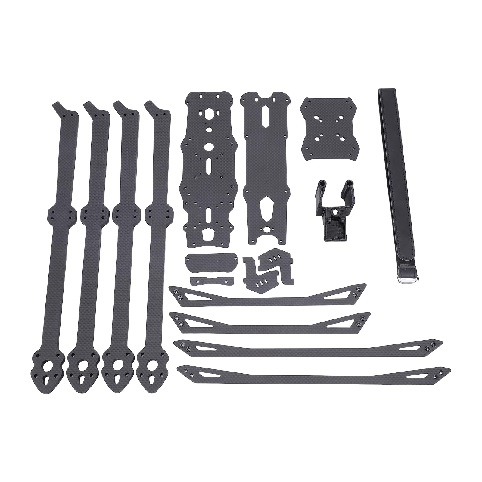 RiToEasysports Rama Drona z Włókna Węglowego, Zestaw Ramy do Quadkoptera Wyścigowego z Rozstawem Osi 570 Mm, do 13-calowych śmigieł, z Ramionami o Grubości 8 Mm i płytą dolną o Grubości 3,