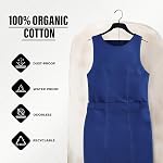 24x62 Cotton Garment Bag for Hanging Clothes, Garment Cover for Dust Free Storage