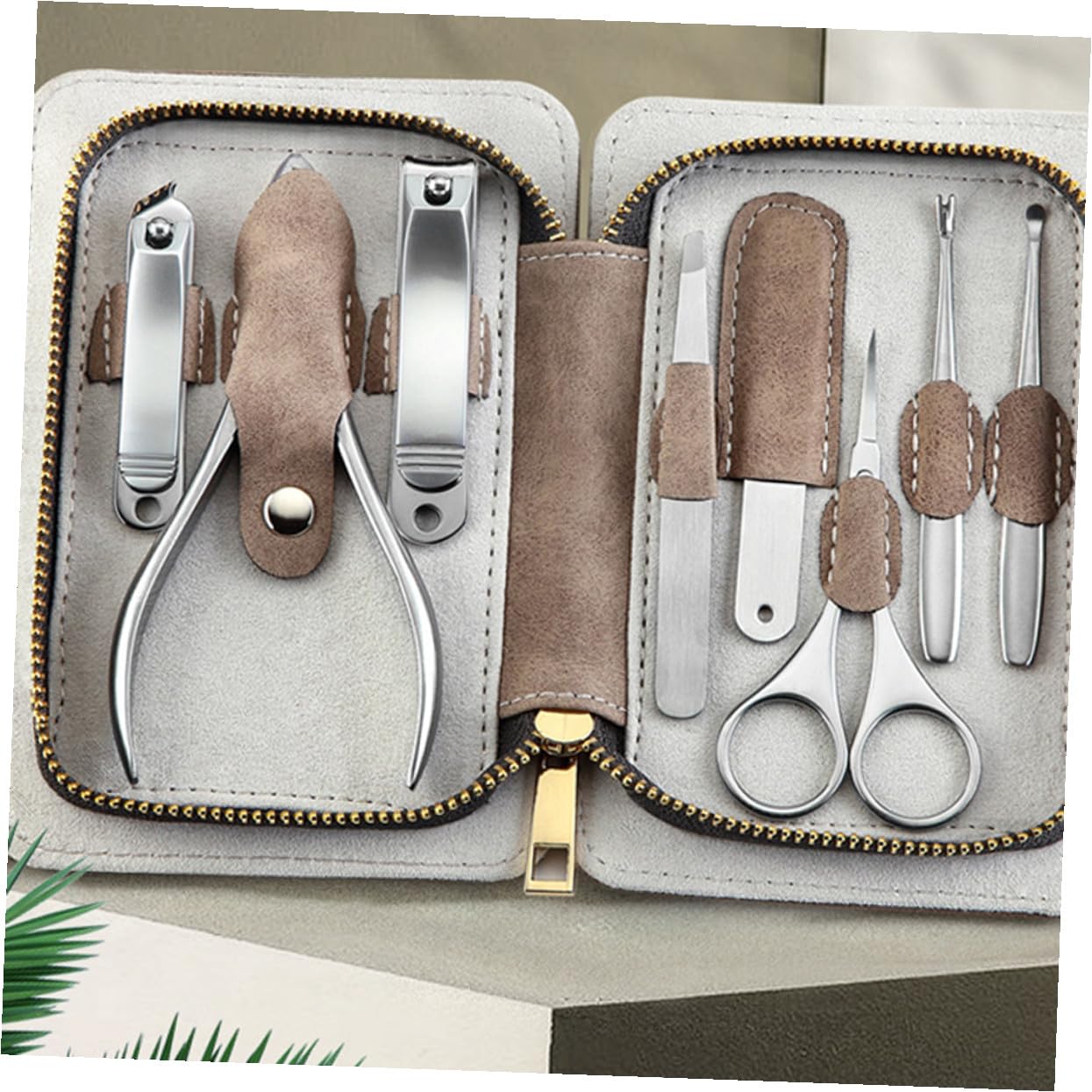 Acier Inoxydable Ensemble de Coupe-ongles 8 Pièces pour Manucure