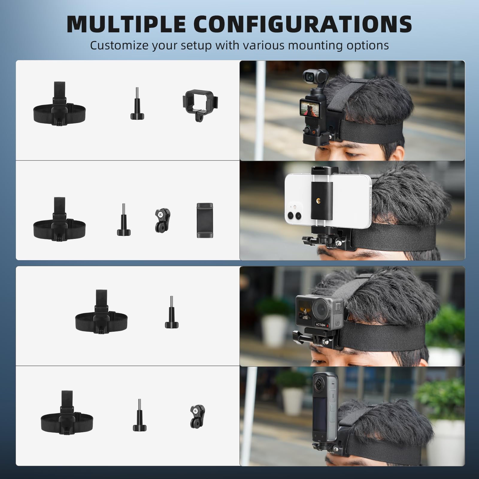 Supporto per collo per fotocamera BRDRC per DJI Action 5 Pro/Pocket 3/GoPro 13/Insta360 X3 Staffa per appendere POV VLGO Accessori fotografici  44