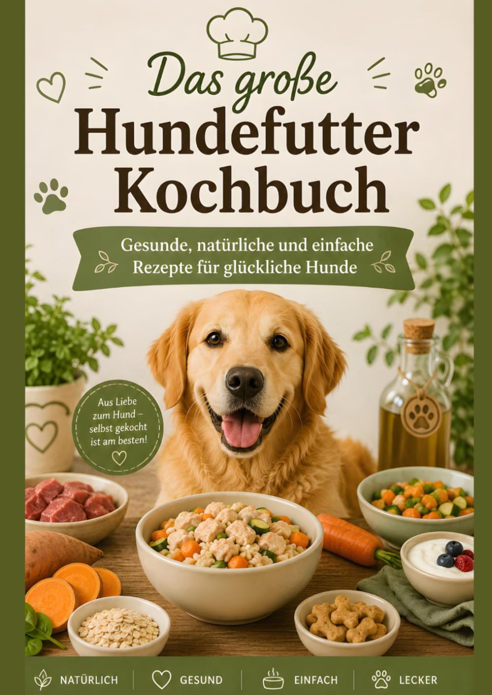 Das große Hundefutter Kochbuch: Hundefutter-Rezepte, Rezepte für Hundefutter