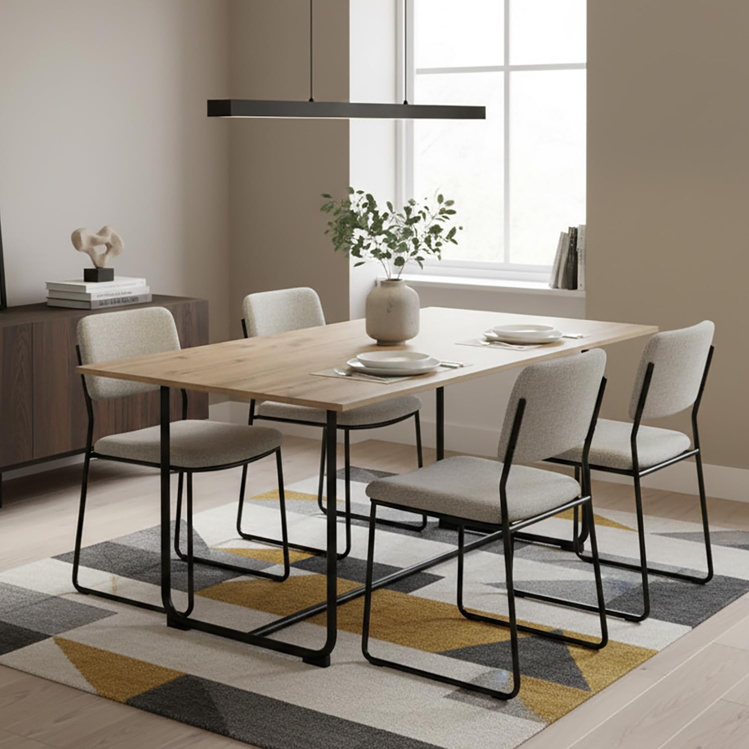 B&D home Eettafel Bosco, uittrekbaar 120-160x80 cm 4-6 personen keukentafel met zuil voor eetkamer en keuken, Scandinavisch modern design, marmer-Texas, 11201-BE-MSCH B&D home Eettafel Bosco, uittrekbaar 120-160x80 cm 4-6 personen keukentafel met zuil voor eetkamer en keuken, Scandinavisch modern design, marmer-Texas, 11201-BE-MSCH