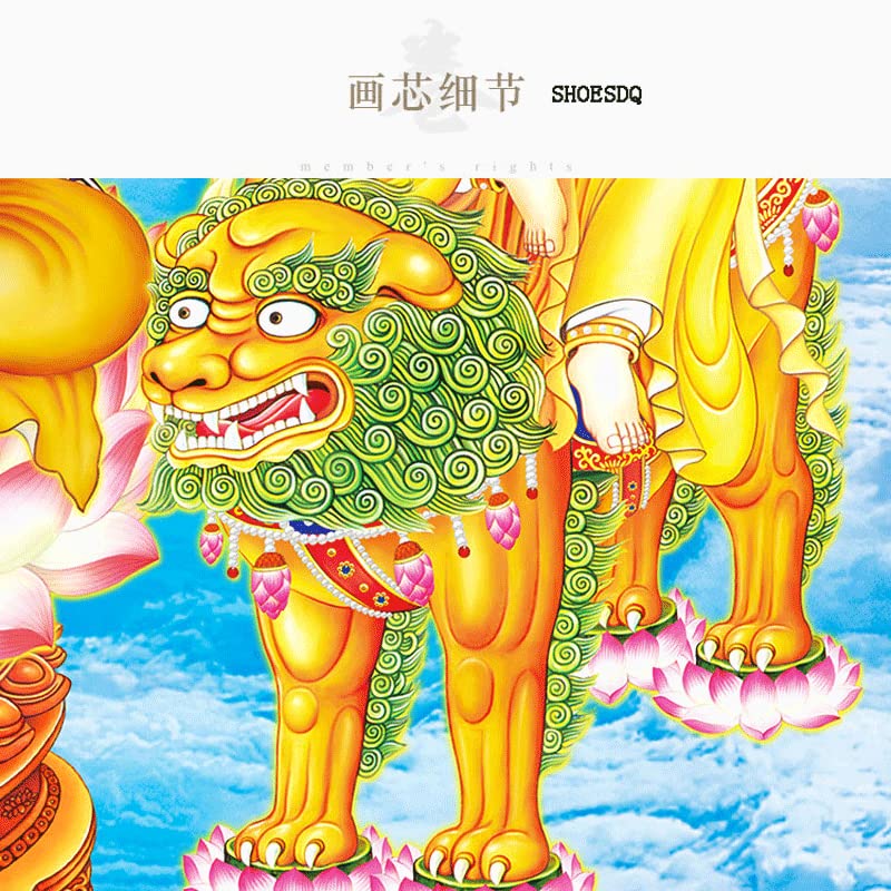 Amazon｜仏間用掛軸 釈迦三尊仏【 釈迦如来 文殊菩薩 普賢菩薩 】仏画
