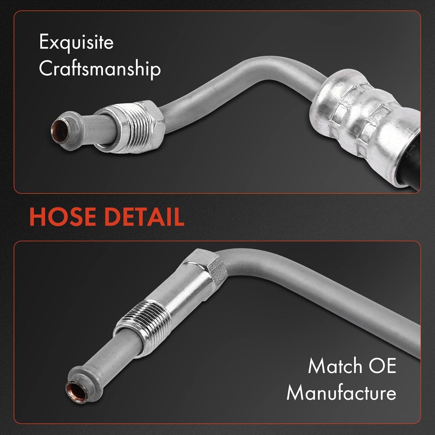 A-Premium Power Steering Pressure Hose Line Assembly Compatible with Chevrolet Beretta 1988-1996, Corsica 1988-1996 & Buick Skylark & Oldsmobile Achieva & Pontiac Grand Am, Tempest, Pump to Rack/Gear