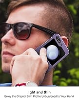 Vista 3 de Eastcoo Funda delgada para Galaxy Z Flip 5, [película de pantalla frontal dura transparente incorporada + parte trasera de policarbonato duro]