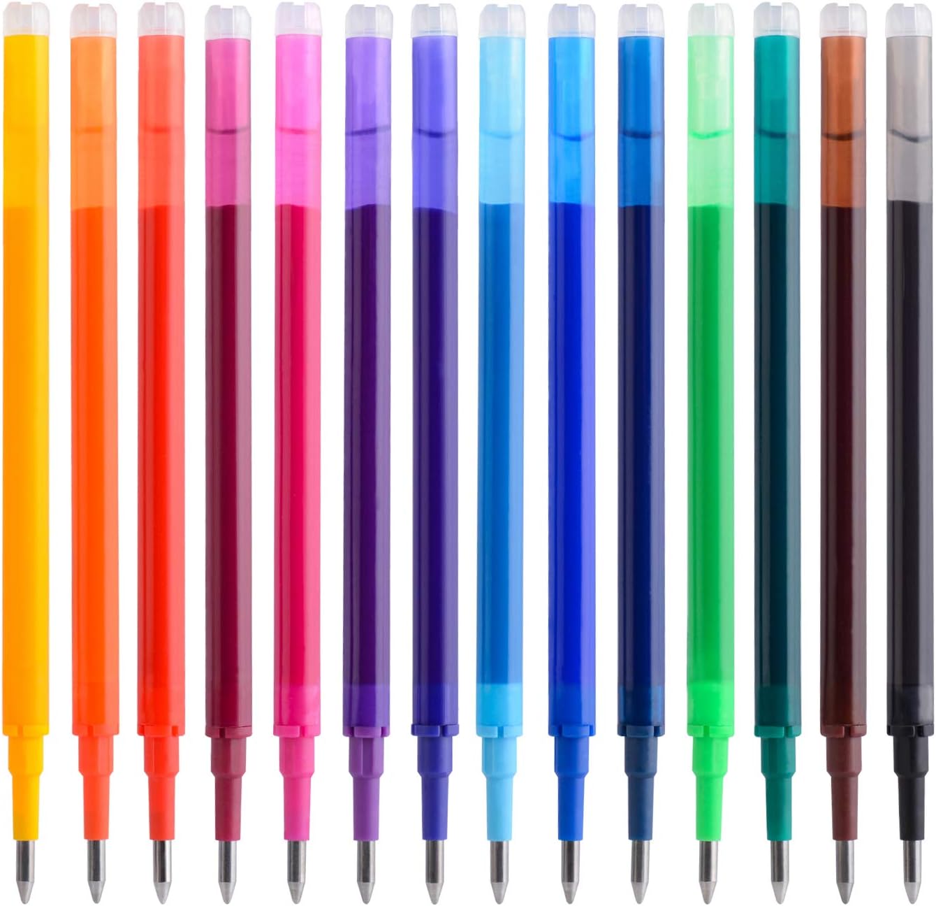 ParKoo Gel Ink Refills Compatible with FriXion and Friction Erasable Gel Pens, Fine Point 0.7 mm, 14 Colors