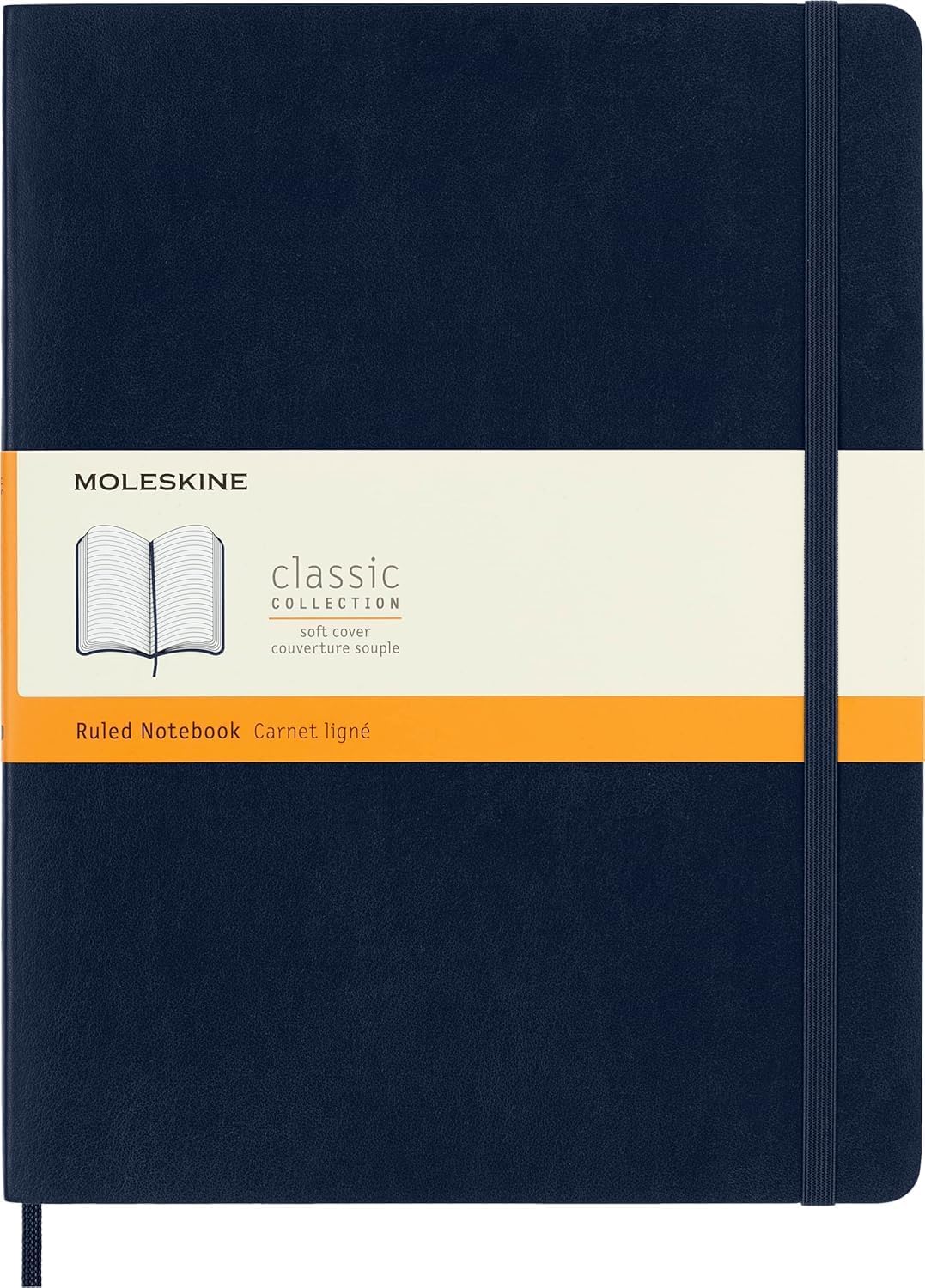 Classic Notebook, Soft Cover, XL (7.5" x 9.5") Ruled/Lined, Sapphire Blue, 192 Pages