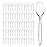 Prestee 500 Count Clear Plastic Spoons - 6 Inch Heavy Duty Plastic Spoons Disposable Bulk Pack - Elegant and Durable Clear Silverware Suitable for Events, Dinner, Banquets, Parties, and Gatherings