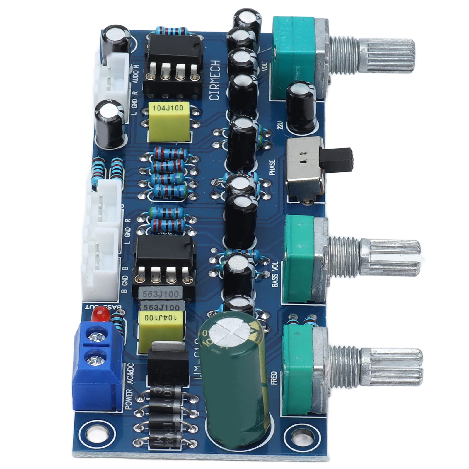 Subwoofer Pre Board, AC 9-20V 2.0 Full Tone Subwoofer Amplifier Boards 20-200 Hz DC 12-30V for Signals