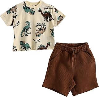 LC WAIKIKI Dinosaur Print Boys' T-Shirt And Shorts 2 Pack