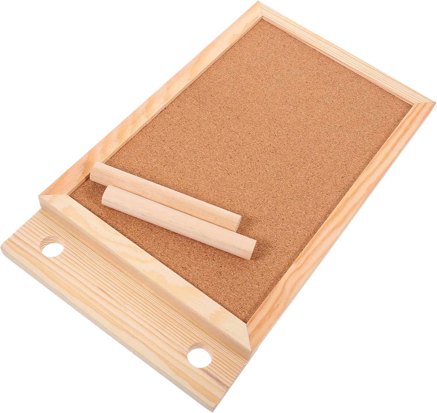 Small Reusable Cork Board for Desk Display Vertical Memo Message Board for Office Home and Classroom Use for Notes Photos and Reminders