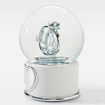 THINGS REMEMBERED Engagement Mr. & Mrs. Wedding Ring Snow Globe (Free Customization)