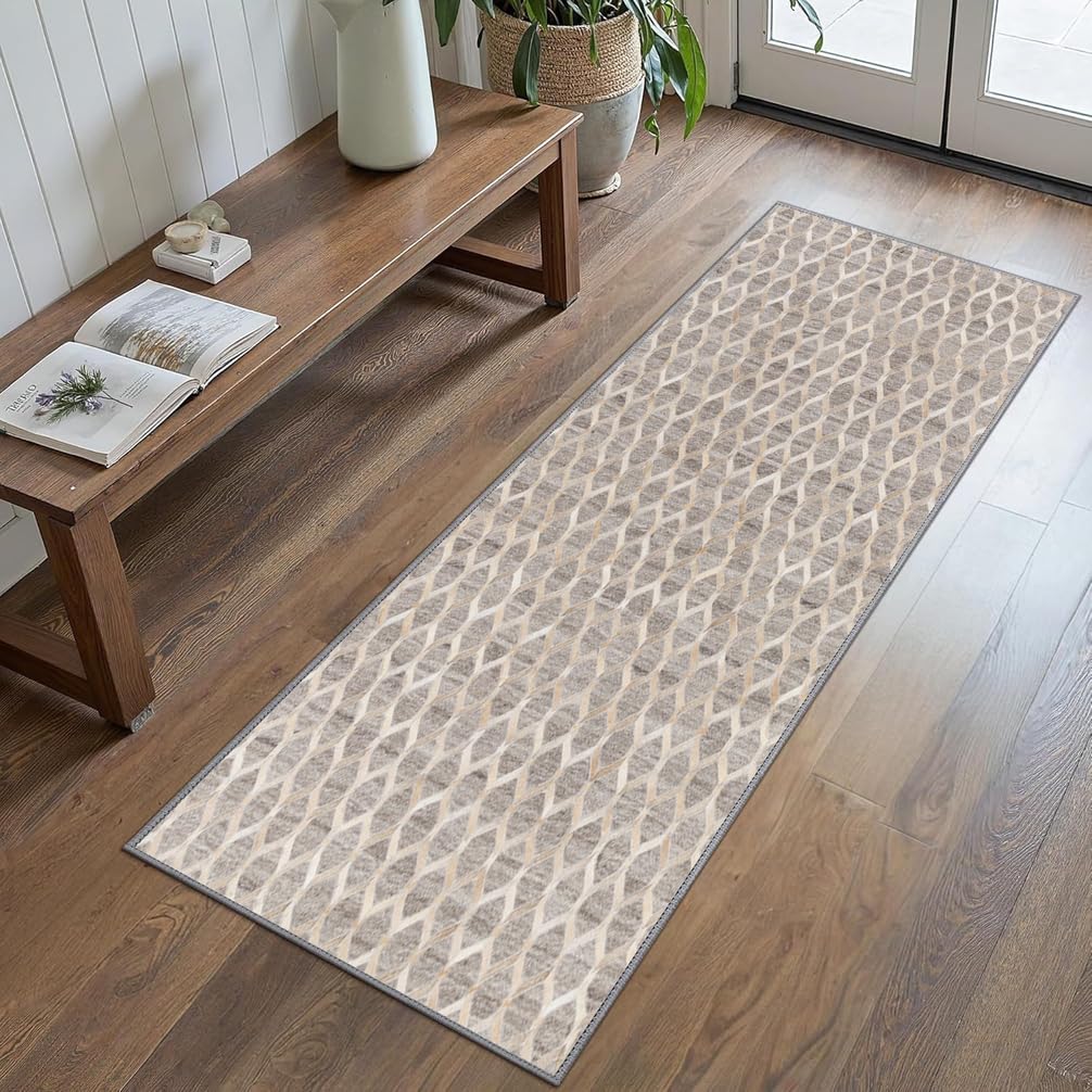 Passatoia Corridoio Antiscivolo Tappeto Cucina Personalizzate Tappetto Tappeto Salotto per Soggiorno Camera da Letto corridoio Entrata Bagno ，100 x 350 cm