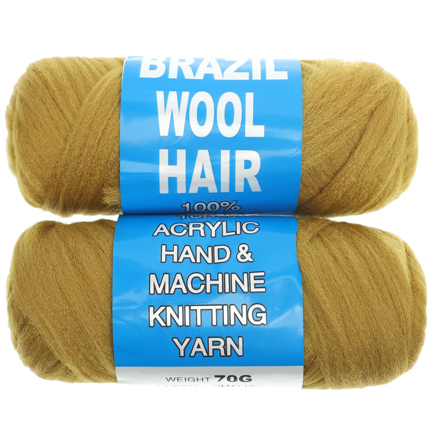 Brazilian Wool Hair for Braids 100% Brazilian Wool Hair Acrylic Yarn for African Braids/Spring Twist/Faux Locs/Box Braids/Wraps with Crochet Hook (2