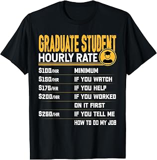 Graduate Student Hourly Rate - Graduation Graduate Student T-Shirt