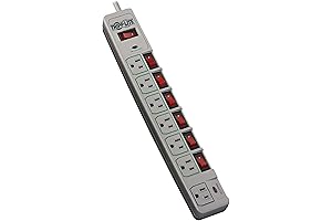Tripp Lite 7 Outlet Surge Protector Power Strip with 6 Individually Controlled Outlets