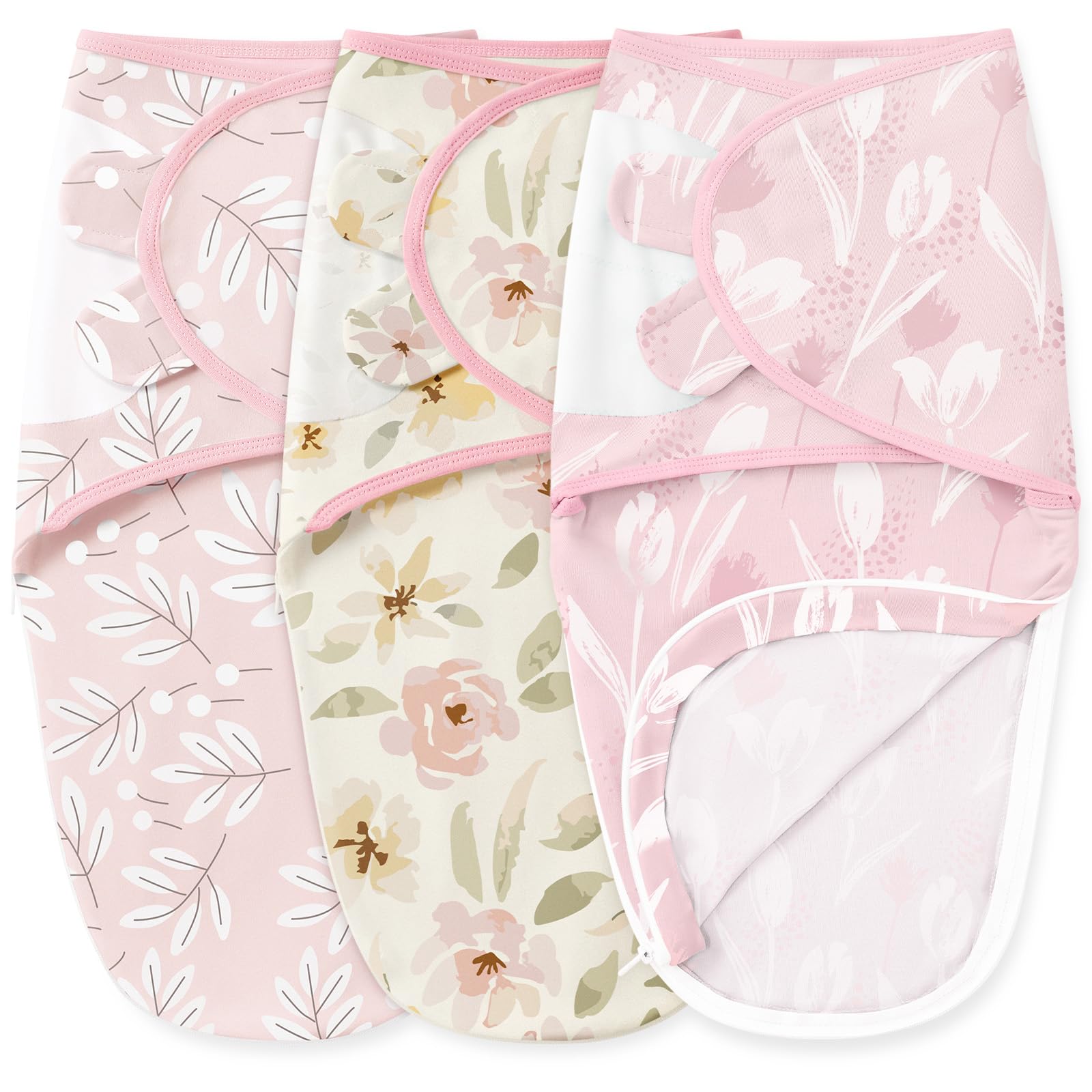 Unnivoll Baby Swaddle Blanket 0-3 Months Swaddles for Newborn with Zipper 100% Cotton Newborn Swaddle