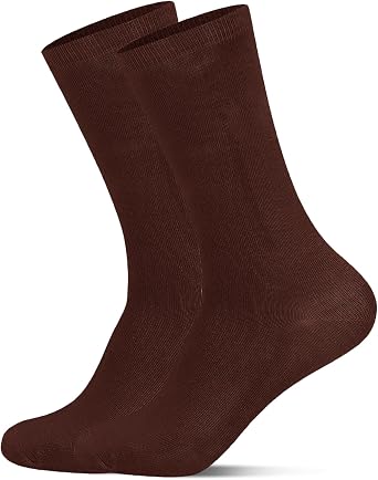 Mens Bamboo Rayon Crew Dress Socks Anti Odor for Men Size 8-13