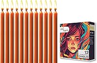 Vista 6 de Juego de 20 velas cónicas de color sólido, velas de cera de parafina sin goteo de 4 pulgadas con mecha de algodón, ideal para bodas, shabat