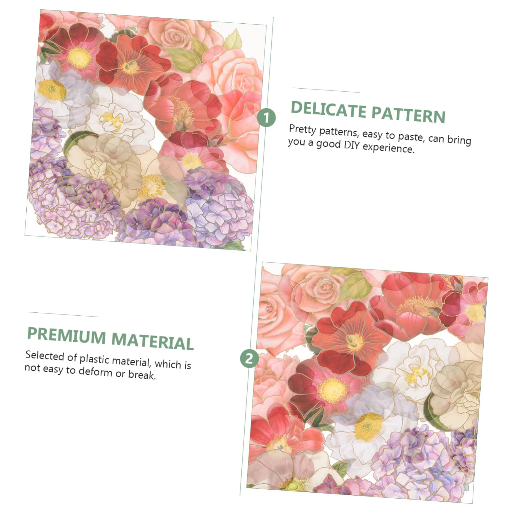 Angoily Pegatinas De Flores Aesthetic Para Scrapbook De Decoración Floral Adhesivas Para Cuadernos Y Proyectos Diy Incluye Camellias Rosas Y Hortensias 40 Hojas*4