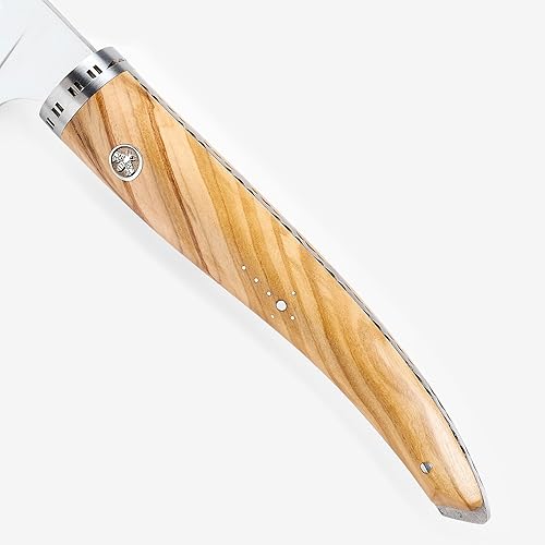 Miniatura 2 de Laguiole en Aubrac Cuisine Gourmet Acero inoxidable totalmente forjado fabricado en Francia Cuchillo de chef de cocina con mango de madera de olivo,