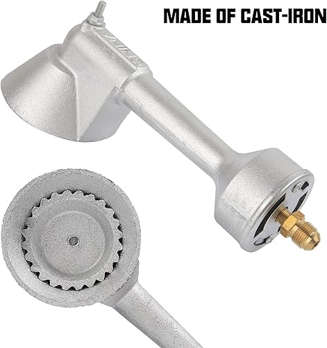 Miniatura 2 de Roastove Cabezal de quemador redondo de repuesto de hierro fundido de propano de alta presión, cabezal de quemador de propano con orificio de