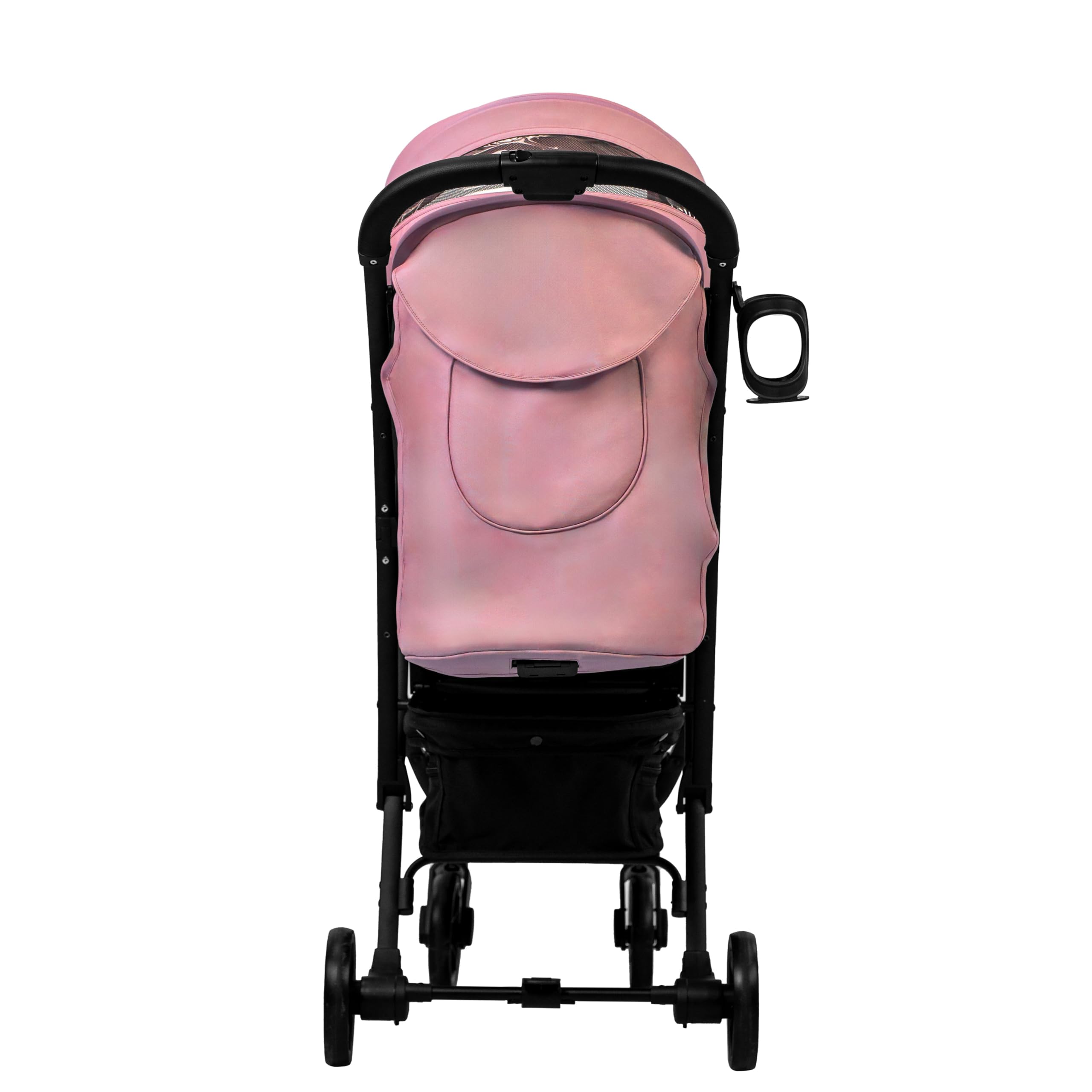 Asalvo COTTON 2 Silla de Paseo para bebé, Carrito de paseo con Respaldo Reclinable, Cochecito urbano, Arnés 5 Puntos, SPF50+, Capota con Ventana, Manejable y Máxima Seguridad Hasta 24 kg Rosa
