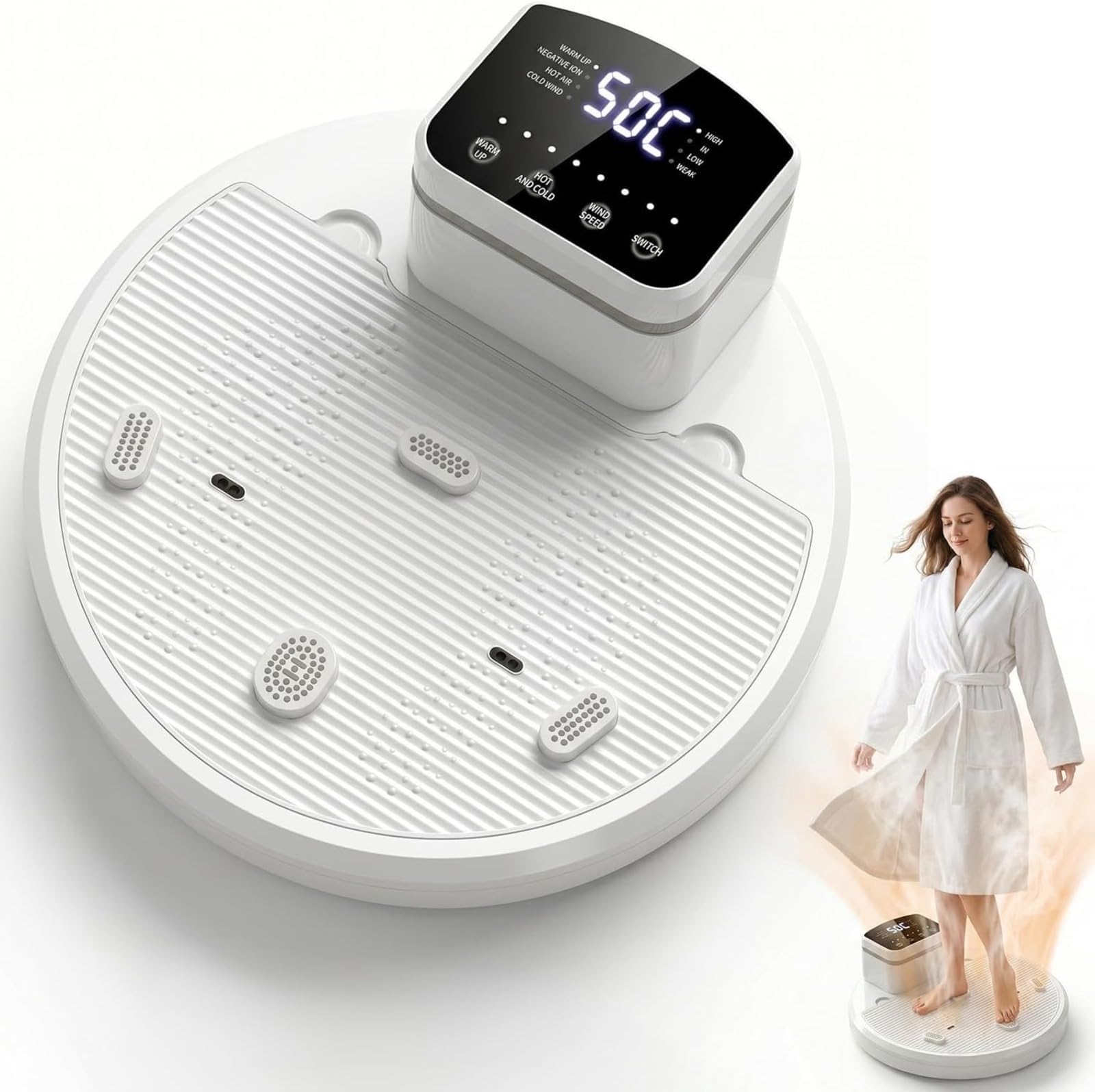 Secador de cuerpo con aire caliente y frío inteligente para secado de aire rápido