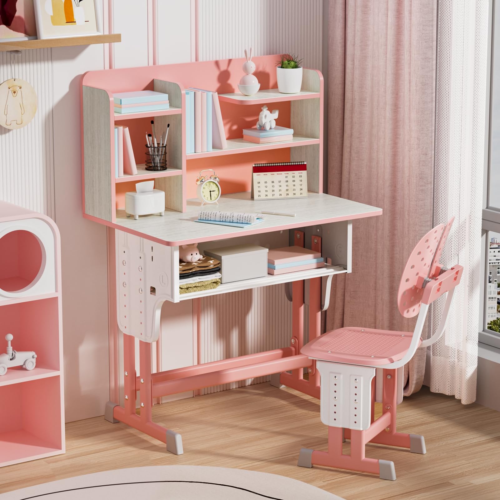 MilleLoom Kids Desk, Study Desk and Chair Set for Boys and Girls