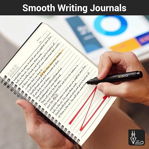 Miniatura 7 de EUSOAR Cuaderno de diario en espiral, tamaño A5, 24 paquetes de 5.5 x 8.3 pulgadas, 120 páginas rayadas, cuaderno de sujetos a rayas universitarias,