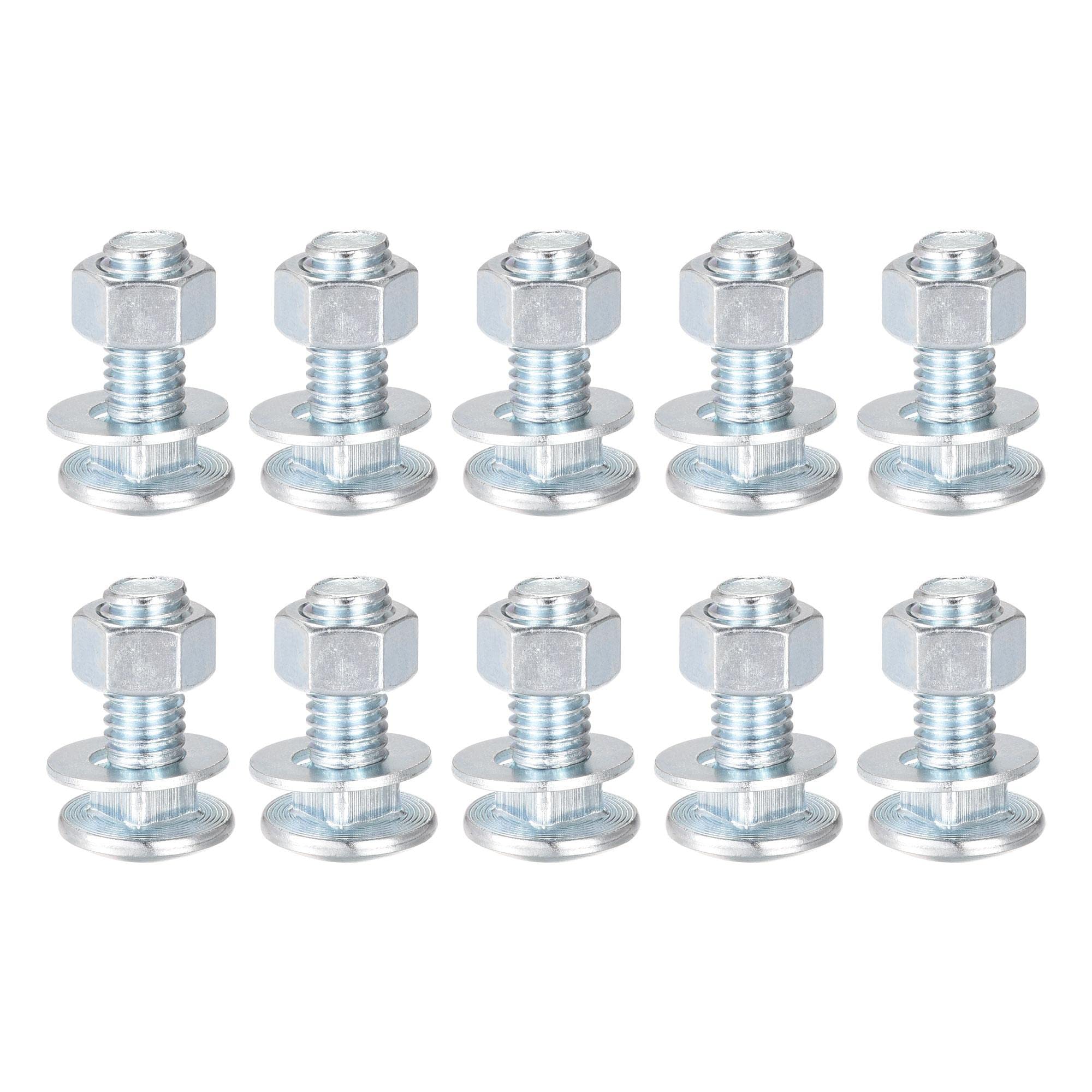 Bulloni Trasporto Acciaio Inox 18-8 3/8-16 X 1-1/4 (10 Pezzi) - Spedizione Veloce