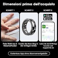 Okosgyűrű - 5ATM Vízálló Aktivitásmérő Ezüst Színben, Alvásfigyelő, Lépésszámláló, Bluetooth Fitness Tracker Férfiaknak és Nőknek 2