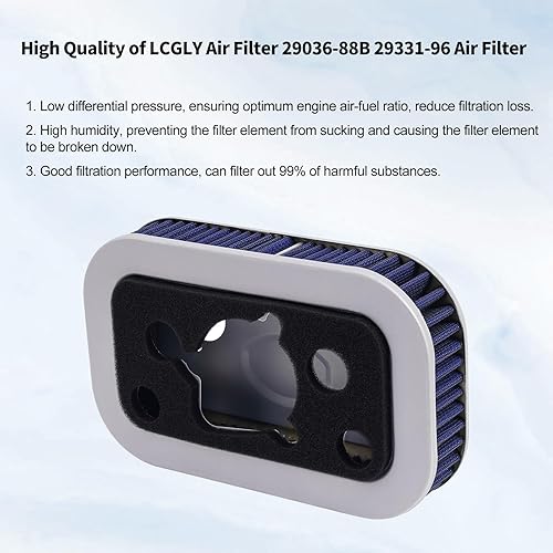 Miniatura 2 de Filtro de aire 29036-88B 29331-96 para Harley Sportster XLH1200 XL1200S XLH1200C XL883C XLH883C XLH883 XL883P XL883R XL53C XLH883R