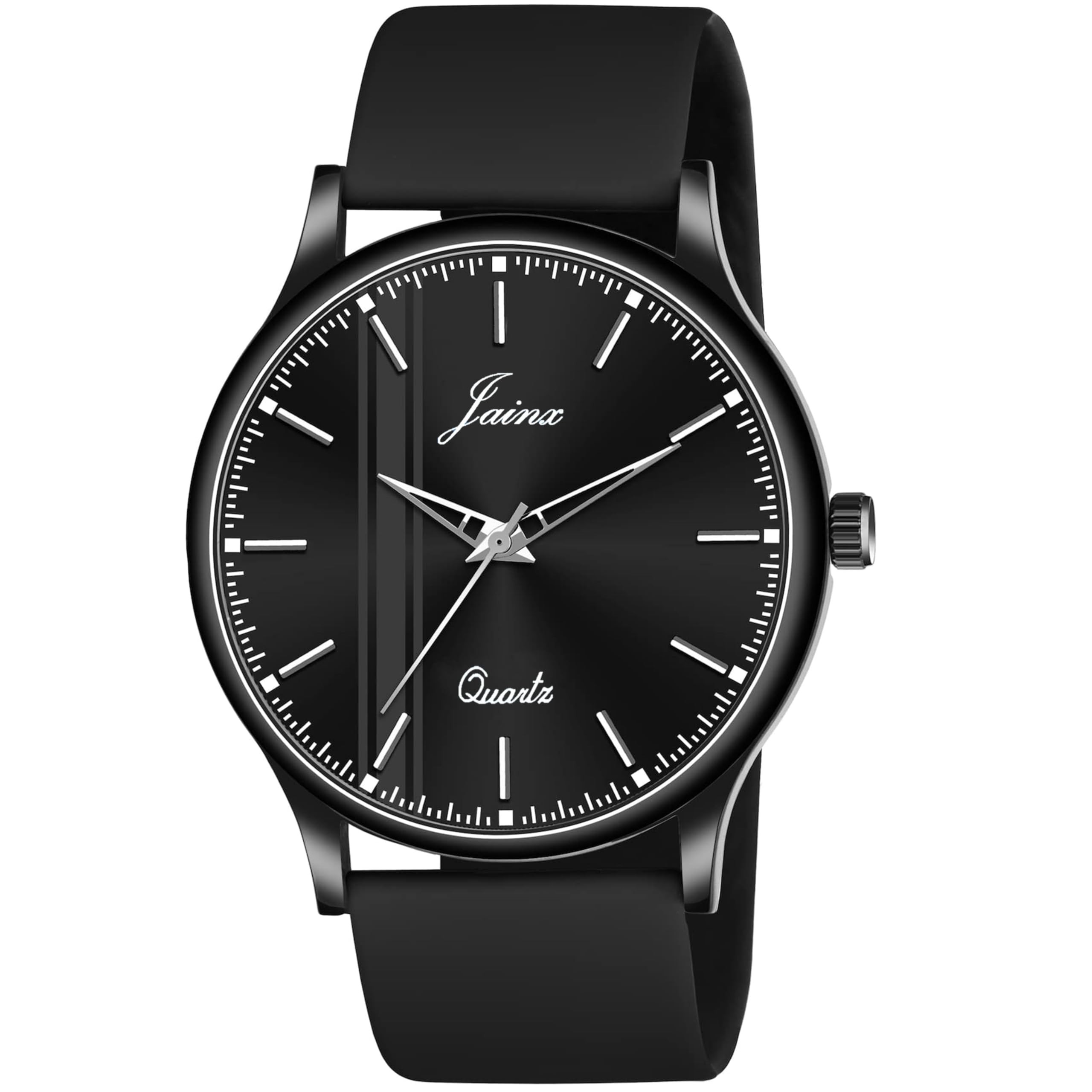 jainx Black Silicone Band Analog Watch for Men - JM7172 (B0CVXJW69L) Amazon Price History, Amazon Price Tracker
