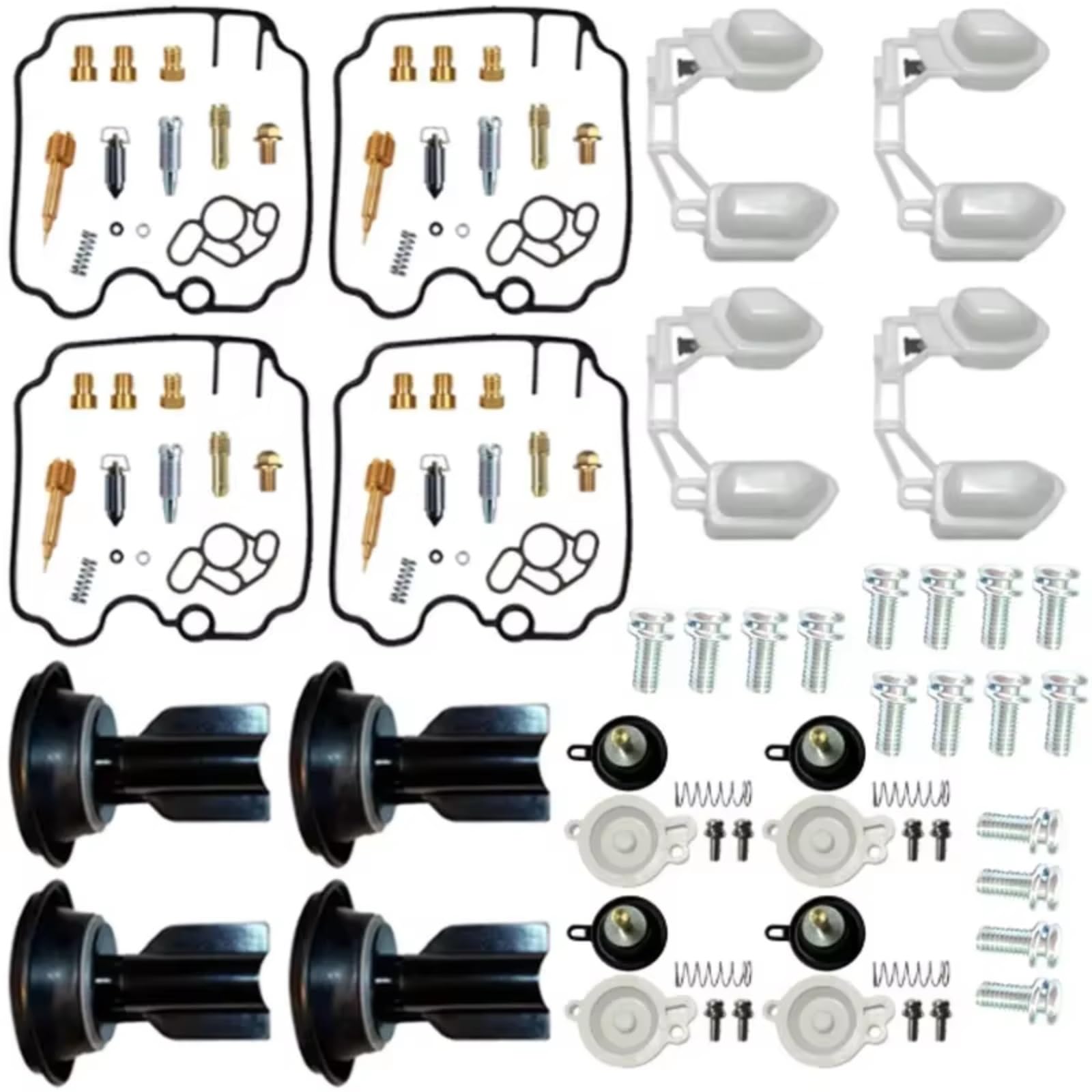 Kit reparación carburador Kit De Reparación Carburador Motocicleta Compatible con Yamaha FZR1000 EXUP 1989-1995 FZR 1000 Diafragma De Émbolo Flotante | Type 4
