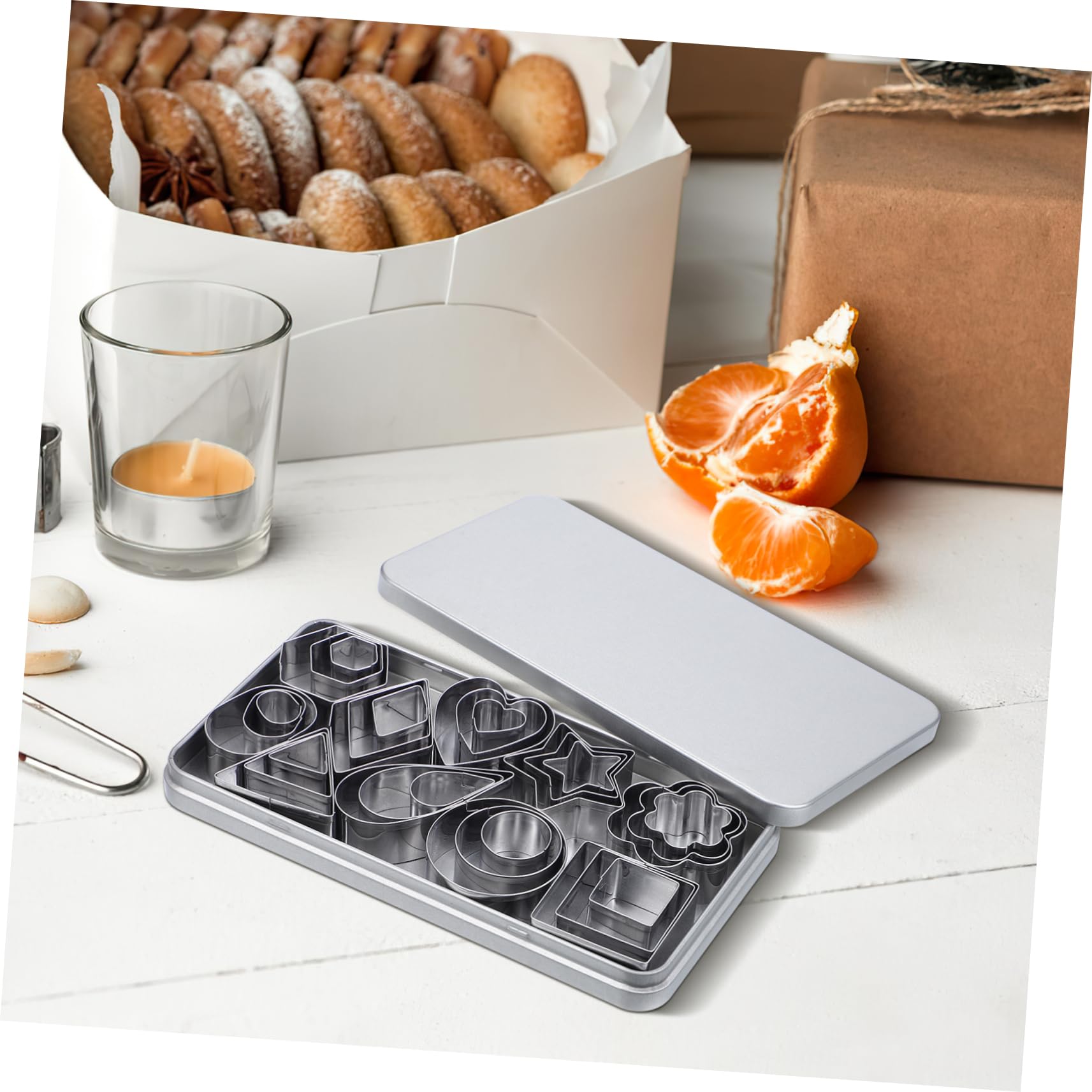 BESPORTBLE 5 Sätze Backwerkzeug-Set baking form baking mold plötzchenausstecher kuchen messer kuchen platte Kekse Plätzchen Perlen Schaber festliche Keksform Ausstechformen Rostfreier Stahl