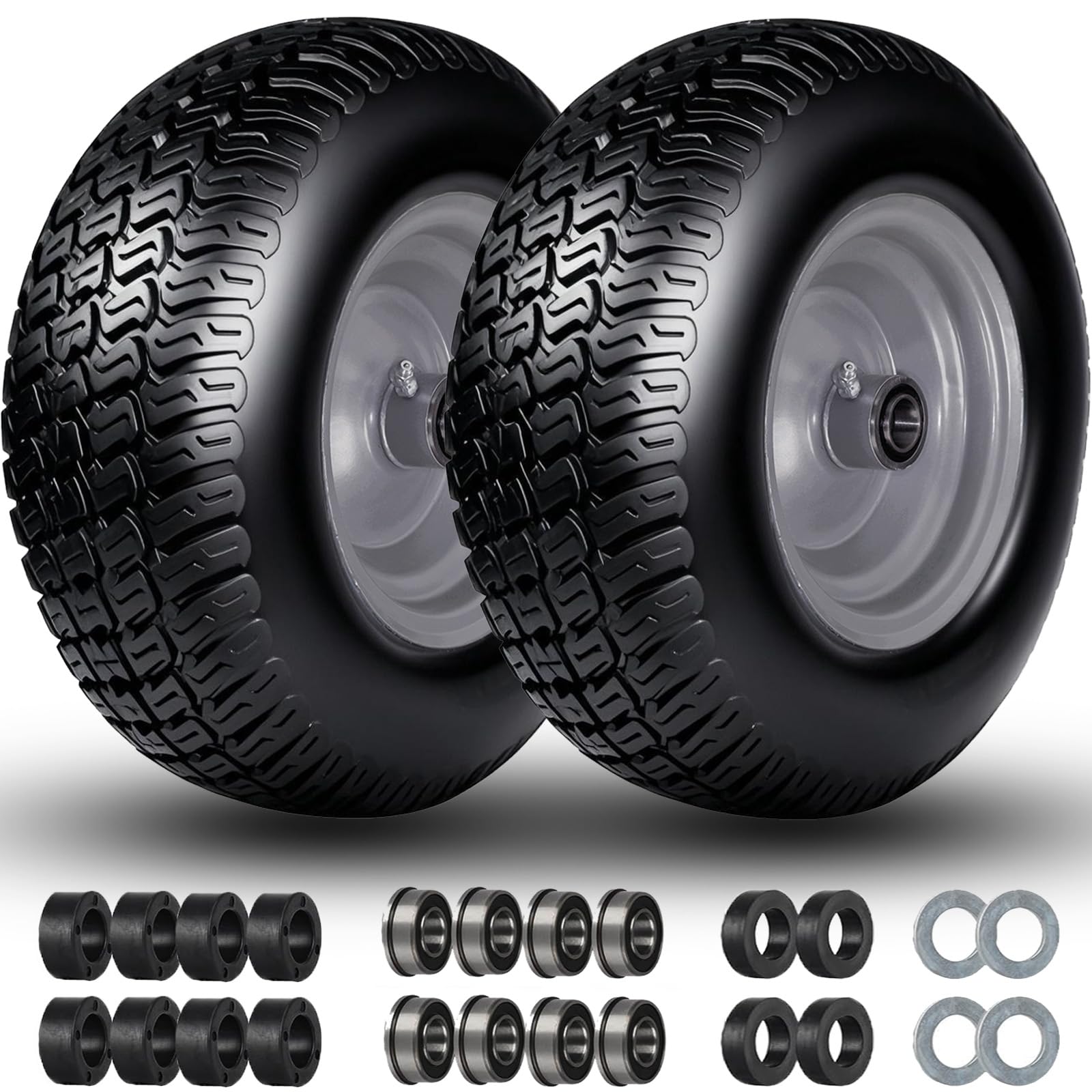 Pair Of Kenda D265 Turf Saver Tires 11x4.00-5 With Tubes - For Lawn Tractors & Go Karts-839212