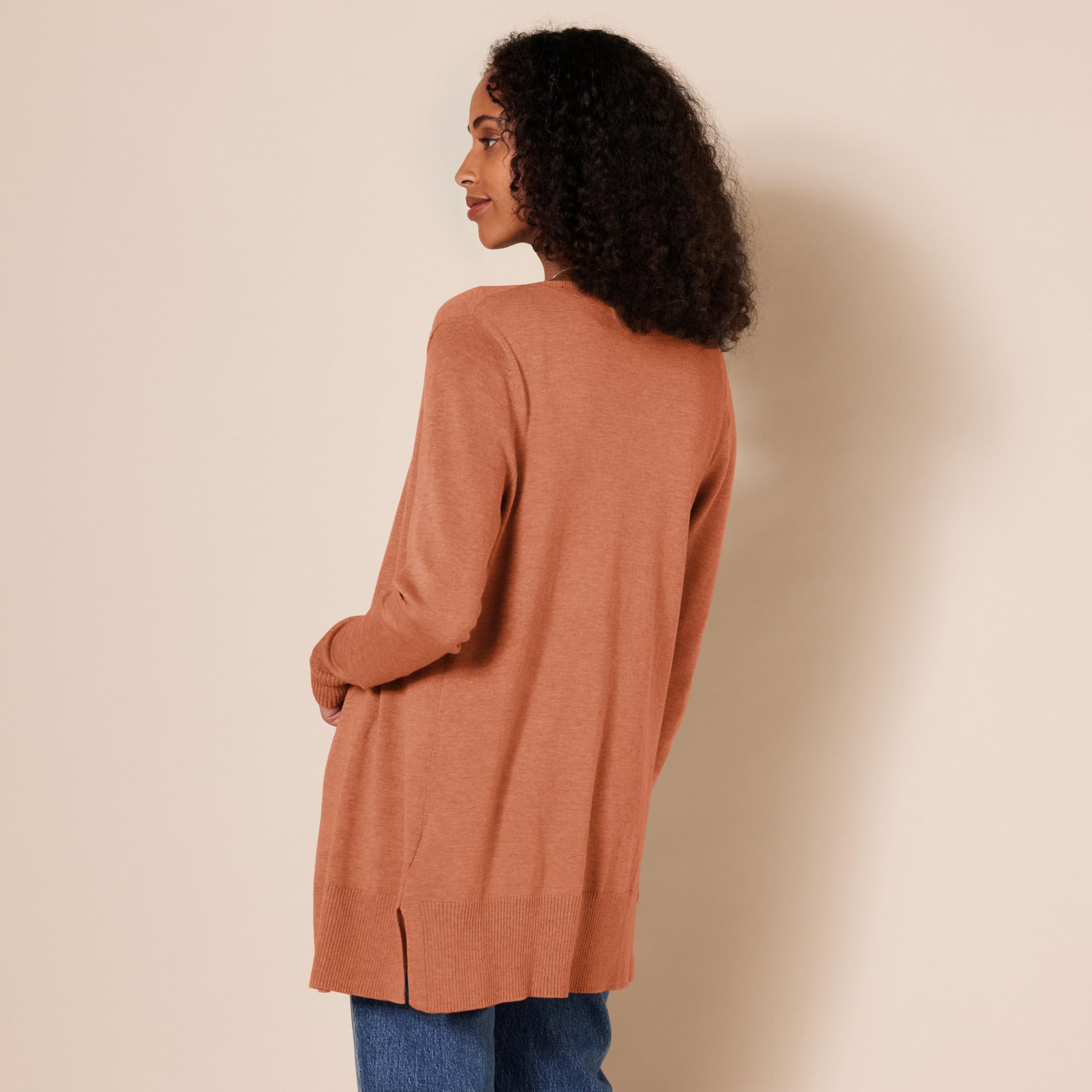 Amazon Essentials Cardigan Leggero Aperto sul Davanti (Disponibile in Taglie Forti) Donna