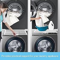 Vista 6 de Kit de apilamiento para lavadora y secadora Kiss Core 29 pulgadas, kit universal de apilamiento para lavadora y secadora con estante de secado