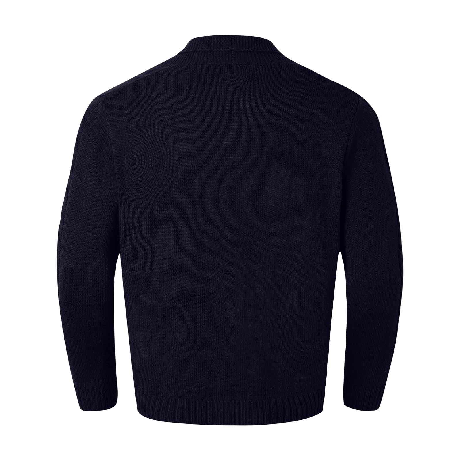 Genérico Cardigan Hombre Botones, Chaqueta De Punto Hombre Manga Larga Cárdigan De Punto Trenzado Casual Cuello De Chal Abotonado con Bolsillos para Otoño Invierno