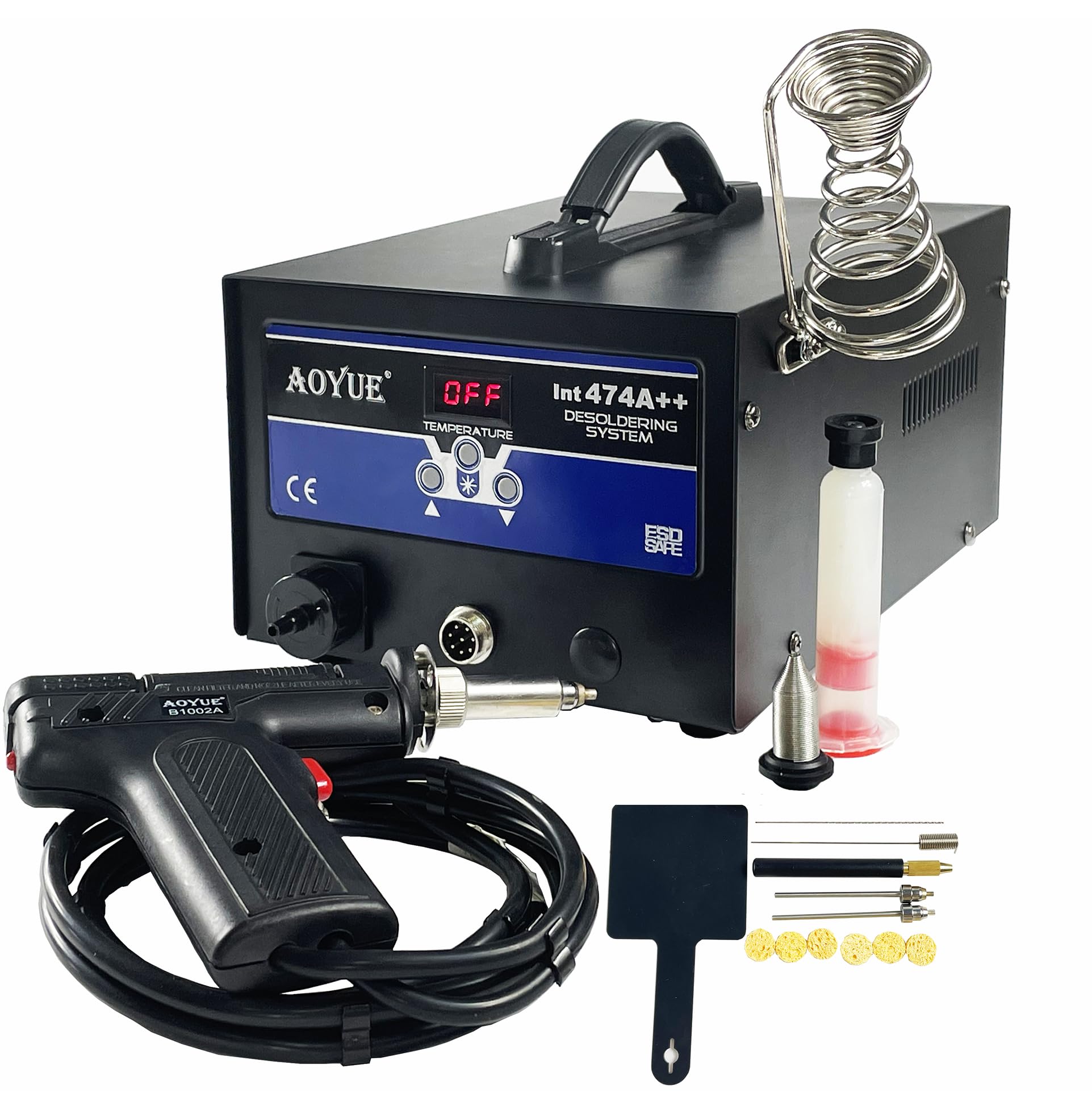 Aoyue Pistola dissaldante 474A++ con aspirazione 80KPA 70W stazione di dissaldatura riscaldamento e design avanzato della punta