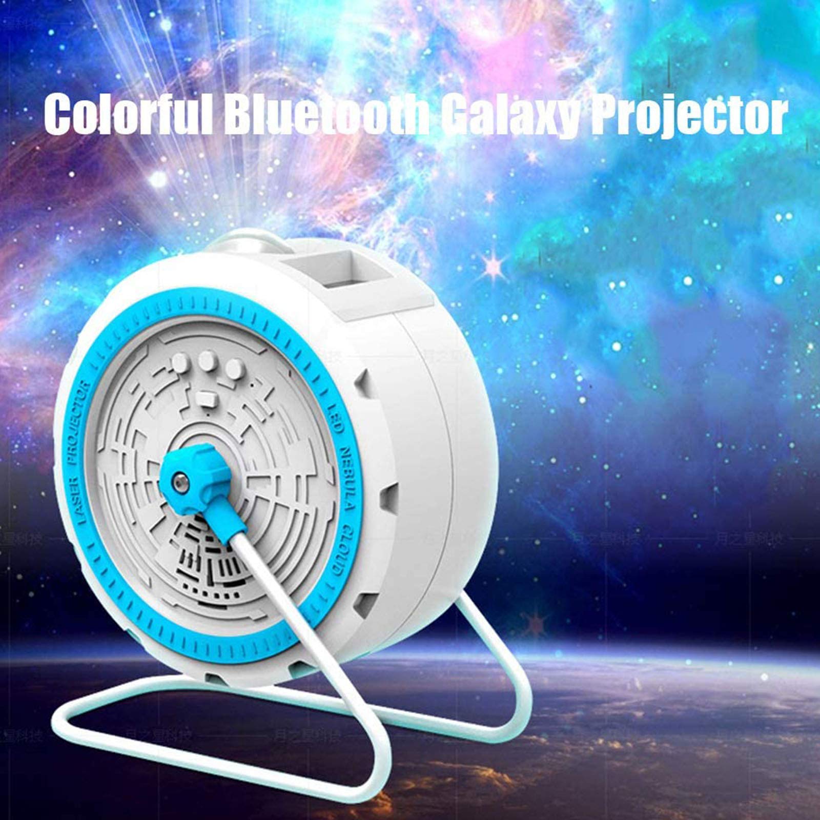 Proyector De Estrella De Techo, Lámpara De Proyector De Estrella Giratoria Romántica con 8 Modos De Iluminación Y Giratoria para Regalo De San Valentín,Blanco