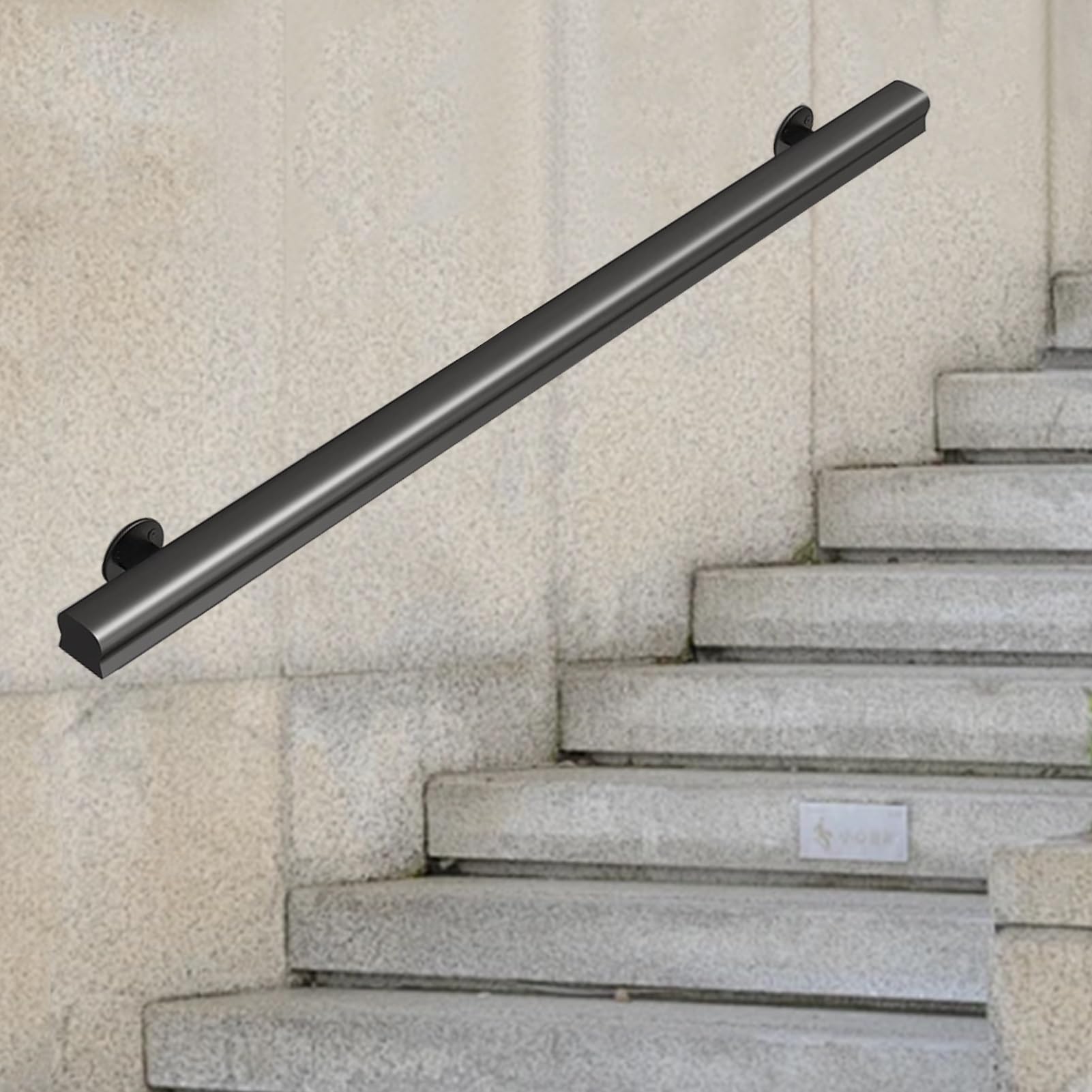Rampe d'escalier en bois massif antidérapante pour sécuriser vos escaliers de 180 cm