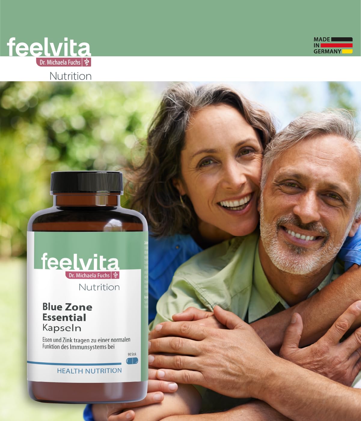 Genius Feelvita Nutrition Blue Zone Essential Kapseln 3-Monatsvorrat (90 Kapseln)